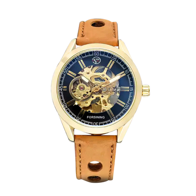 Felipe | Reloj de piel con esqueleto para hombre | 42 mm