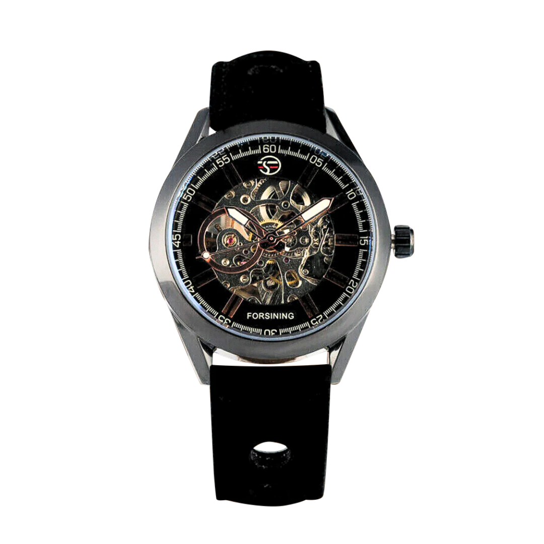 Felipe | Reloj de piel con esqueleto para hombre | 42 mm