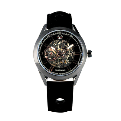 Felipe | Reloj de piel con esqueleto para hombre | 42 mm