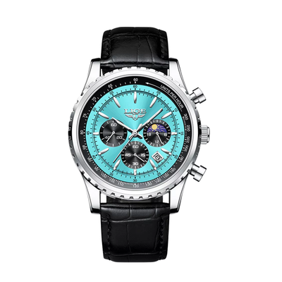 Leo | Elegante reloj cronógrafo con fase lunar | 46 mm