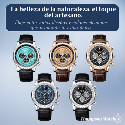 Leo | Elegante reloj cronógrafo con fase lunar | 46 mm