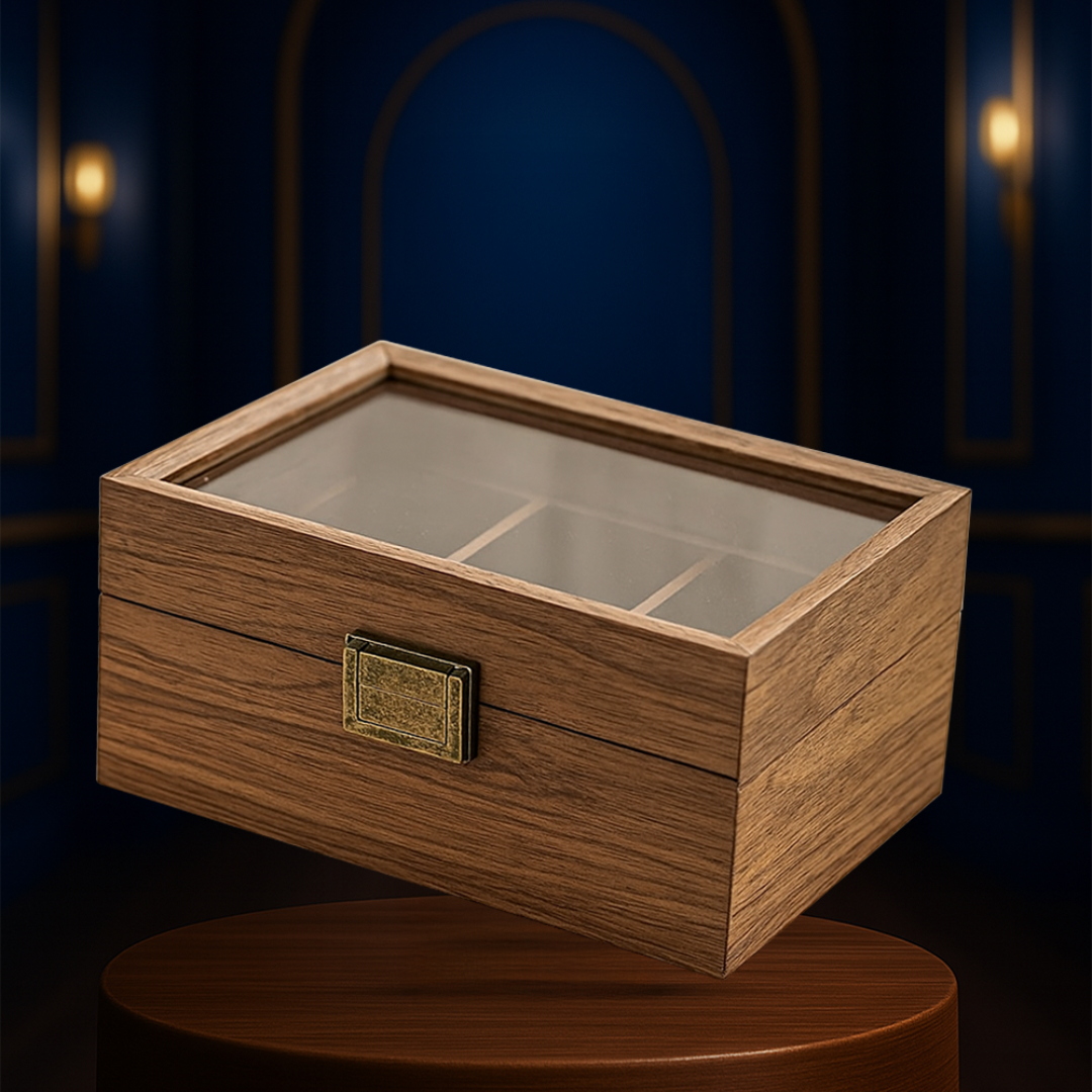 Gabriel | Caja de Exhibición para Relojes y Joyería de Madera Octogonal