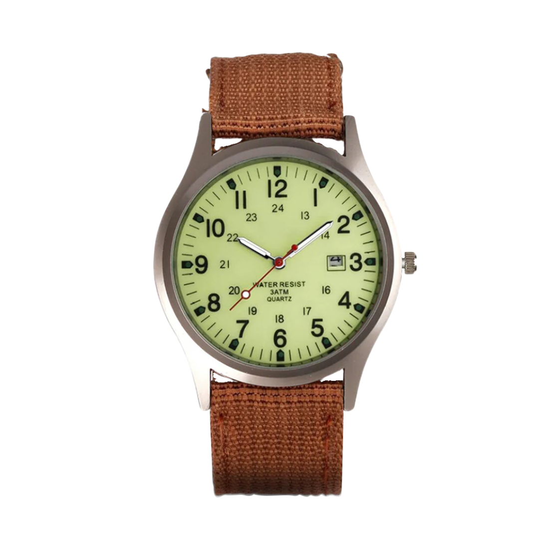 Mateo | Reloj de campo resistente con correa de lona duradera | 40mm
