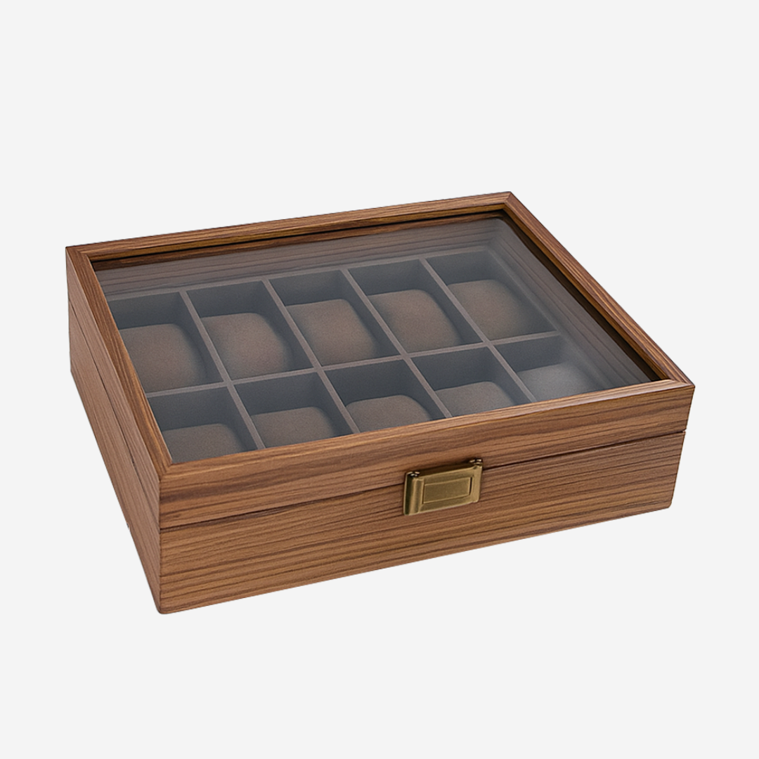 Gabriel | Caja de Exhibición para Relojes y Joyería de Madera Octogonal