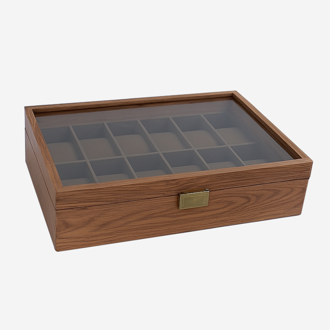Gabriel | Caja de Exhibición para Relojes y Joyería de Madera Octogonal