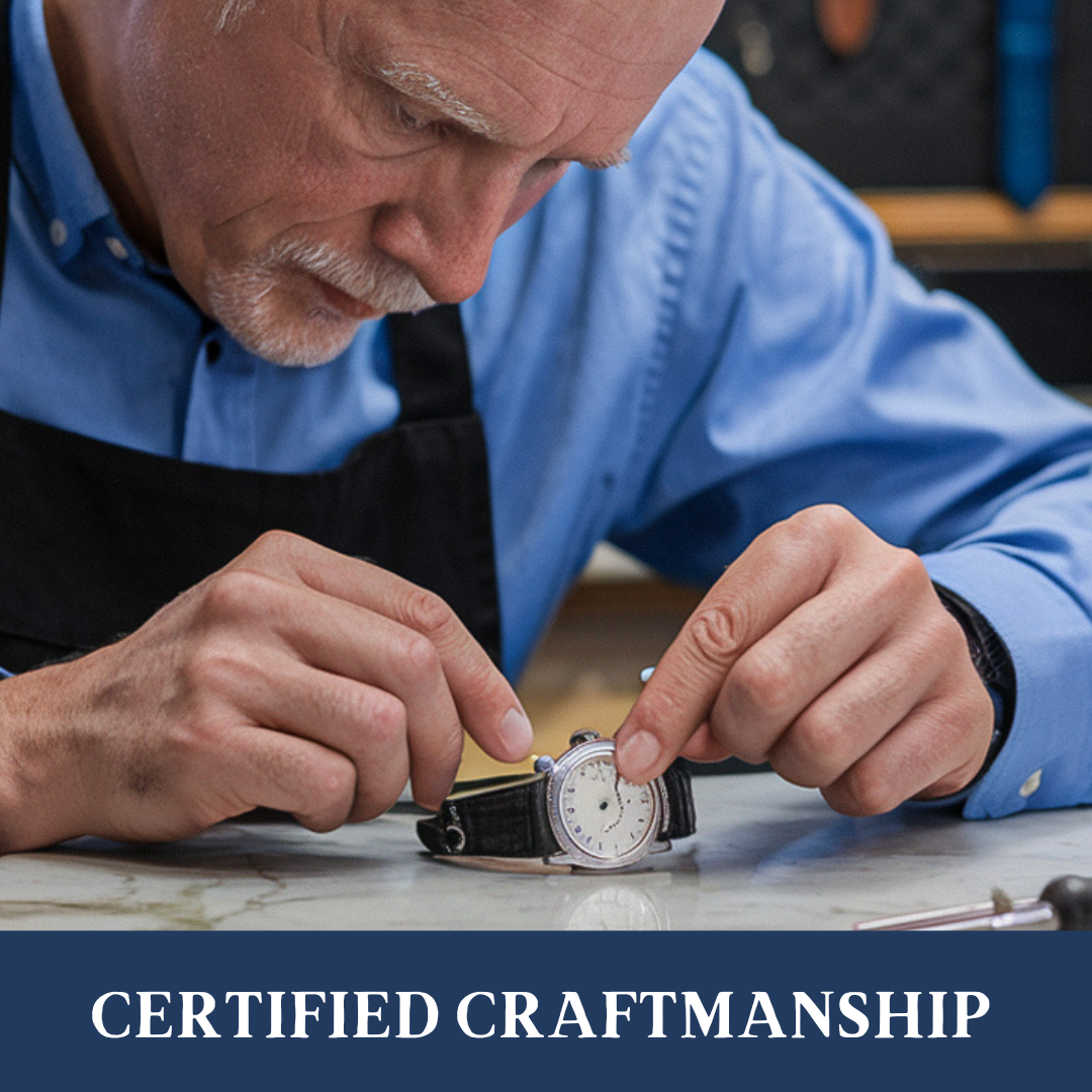 Saxton | Reloj de bolsillo de bronce con números clásicos | 45 mm