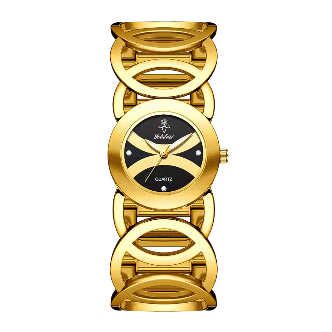 Relojes de pulsera con brazalete de círculos entrelazados con estilo Deborah | 30 mm