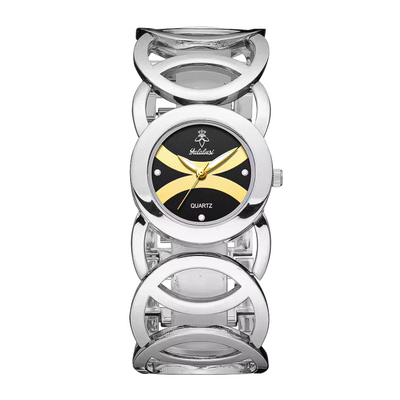 Relojes de pulsera con brazalete de círculos entrelazados con estilo Deborah | 30 mm