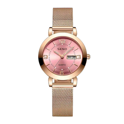 Reloj para mujer Elizabeth con correa de malla sofisticada de 28 mm