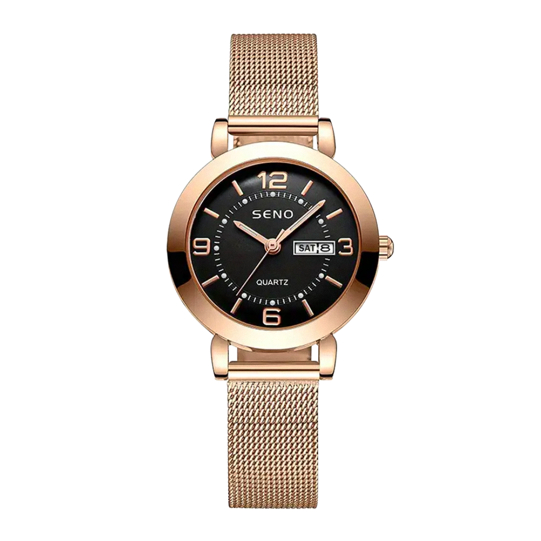 Reloj para mujer Elizabeth con correa de malla sofisticada de 28 mm