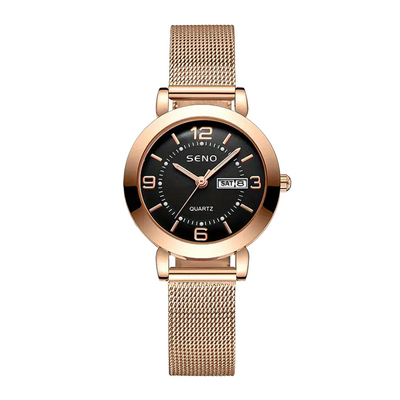 Reloj para mujer Elizabeth con correa de malla sofisticada de 28 mm