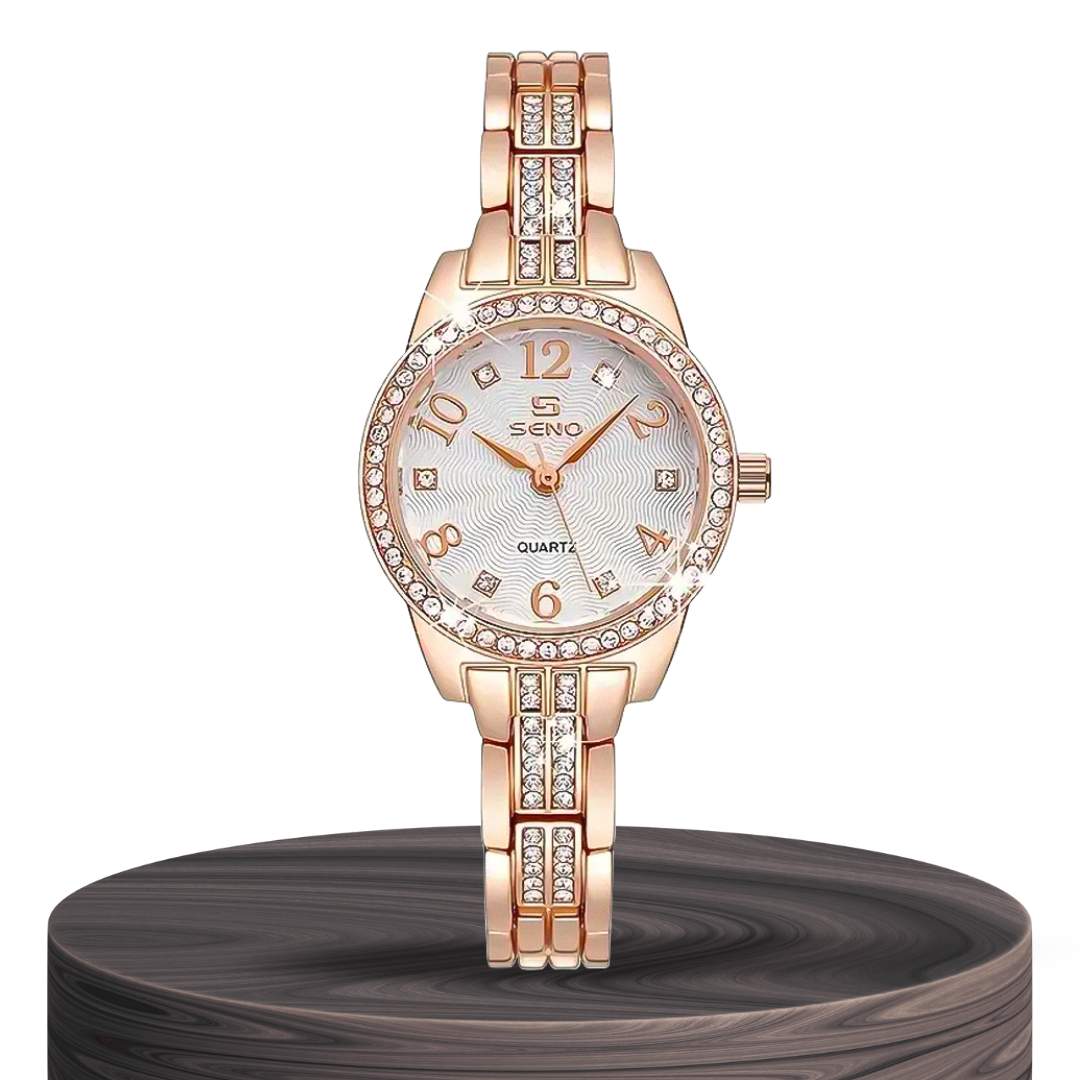 Novi | Reloj para mujer de cristal de glamour moderno | 30 mm