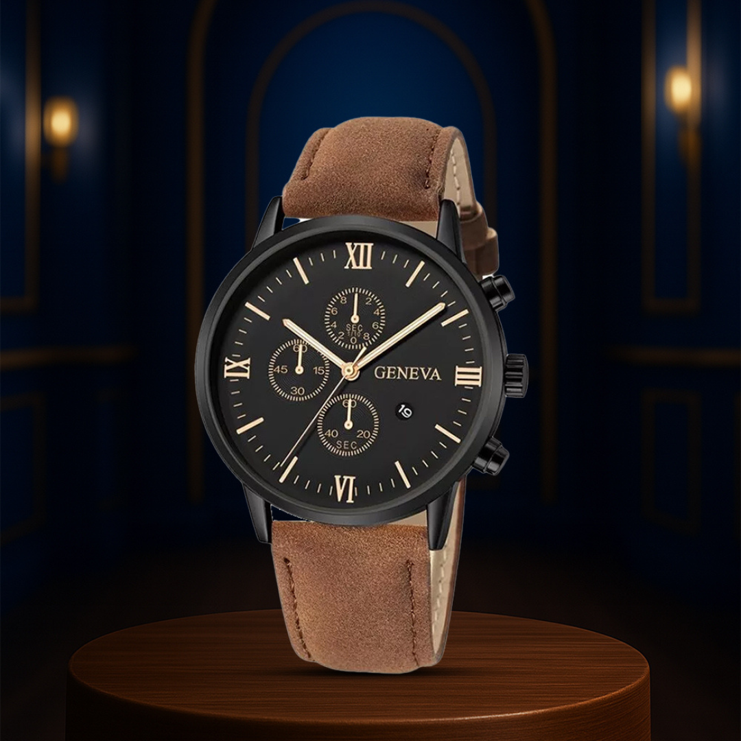 Reloj de cuarzo de estilo relajado Zachary con esfera analógica | 40.5 mm