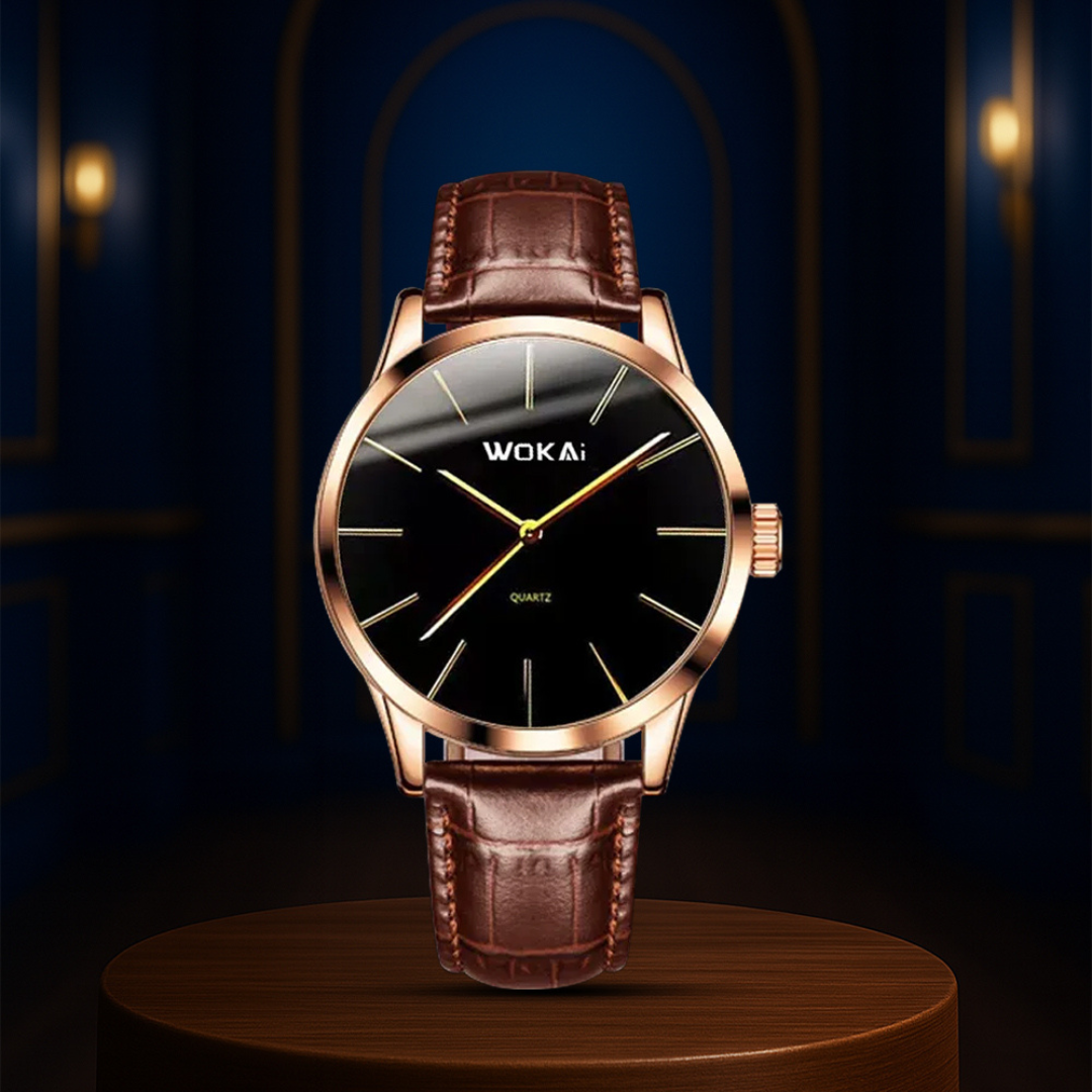 Ian | Reloj de Cuarzo Rosa Dorado Elegante Dean | 40mm